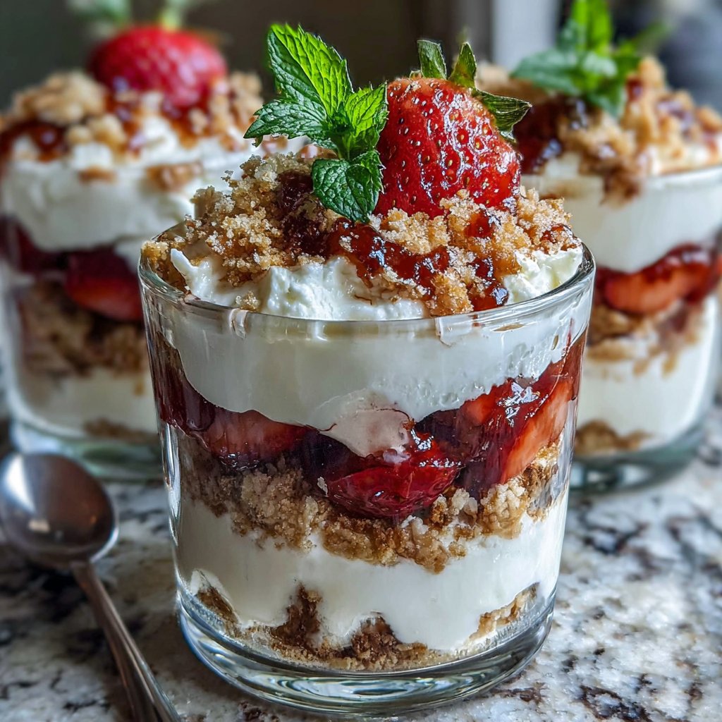 Decadent Strawberry Trifle Parfaits
