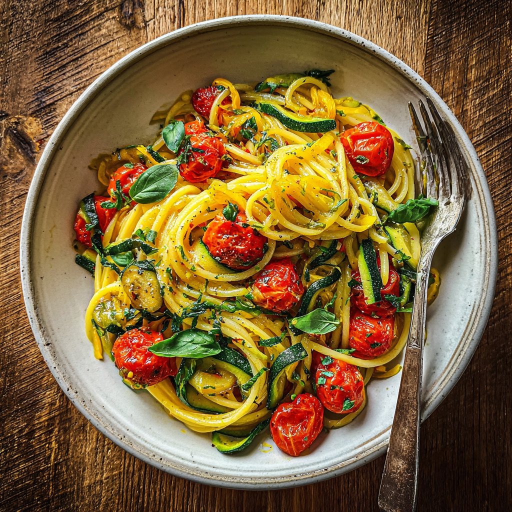 Saffron Infused Pasta Primavera