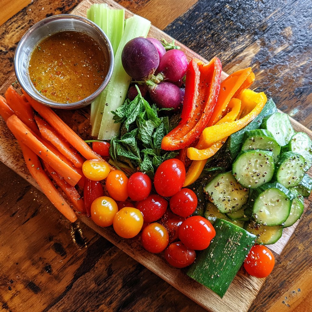 Vibrant Rainbow Veggie Platter